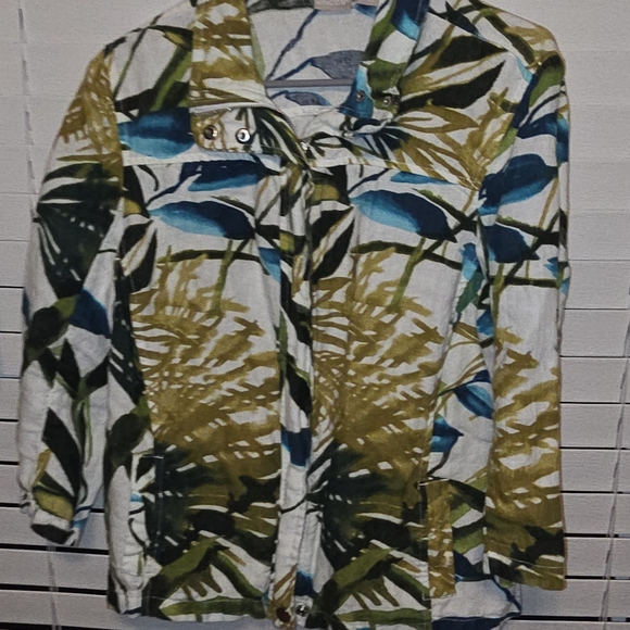 Chico's Jackets & Blazers - Chico's Multicolor Floral Jacket